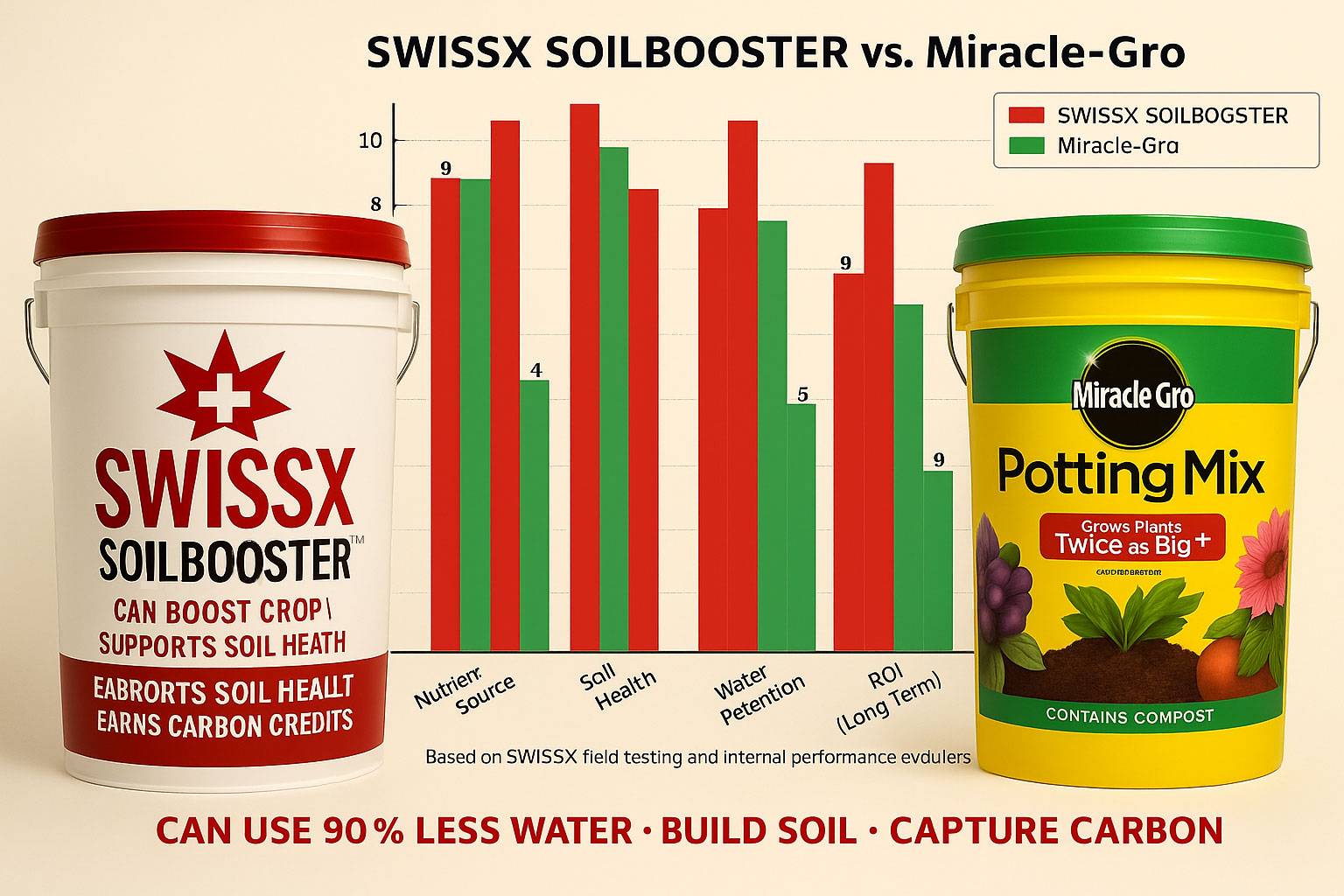 SwissX SoilBooster vs MiracleGro