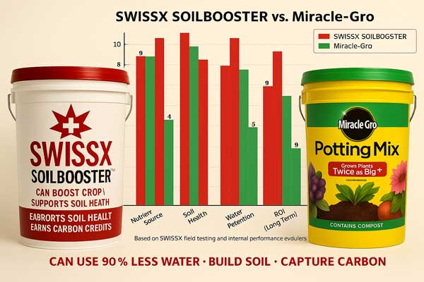 SwissX SOILBOOSTER™ VS MiracleGro PottingMix™